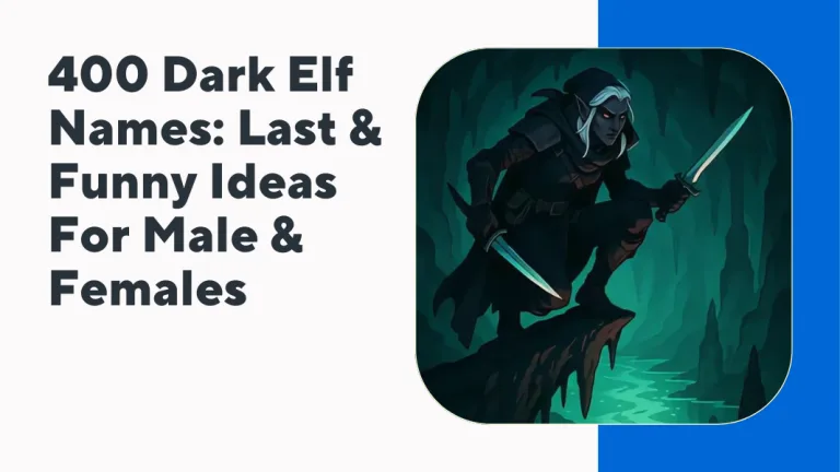 Dark Elf Names
