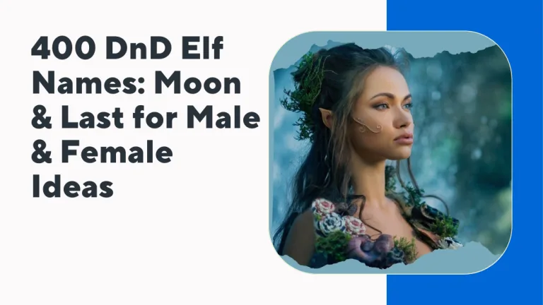 Dnd Elf Names