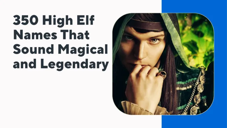 High Elf Names
